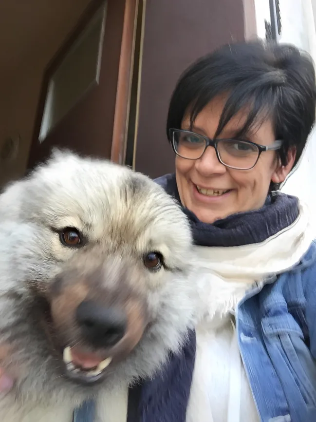 Manuela Möller mit Hund